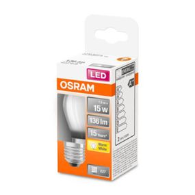 OSRAM Classic P LED žiarovka E27 1, 5W 2 700K matná, E27, 1.5W, Energialuokka: F, P: 7.7 cm