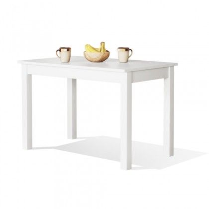 Jedálenský stôl Rozo rozkladací 115-155x76x70 cm (biela)