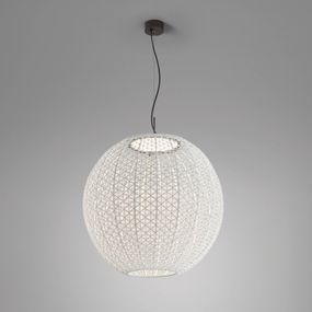 Bover Nans Sphere S/80 LED svietidlo béžová, ušľachtilá oceľ, hliník, syntetické vlákno, polykarbonát, 24W