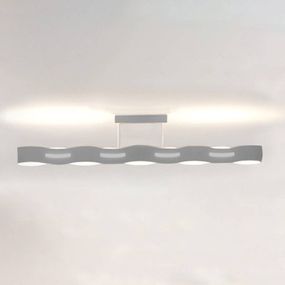 Eco-Light Stropné LED svietidlo Wave, nikel, Obývacia izba / jedáleň, kov, 35W, P: 101 cm, L: 7.5 cm, K: 20cm