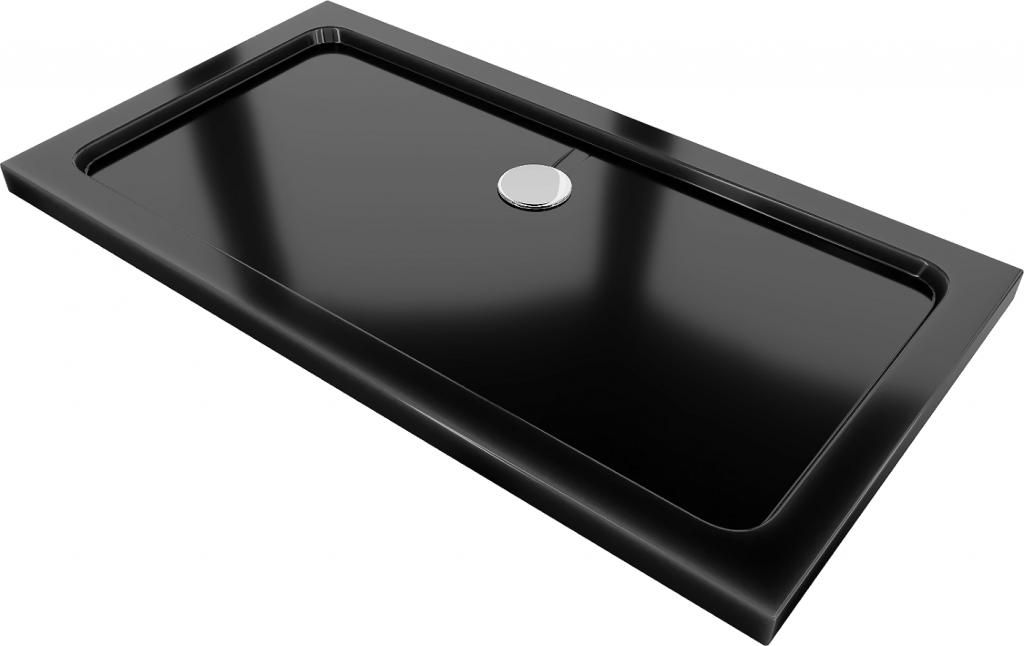 MEXEN - Flat sprchová vanička obdĺžniková slim 130 x 70 cm, čierna 40707013