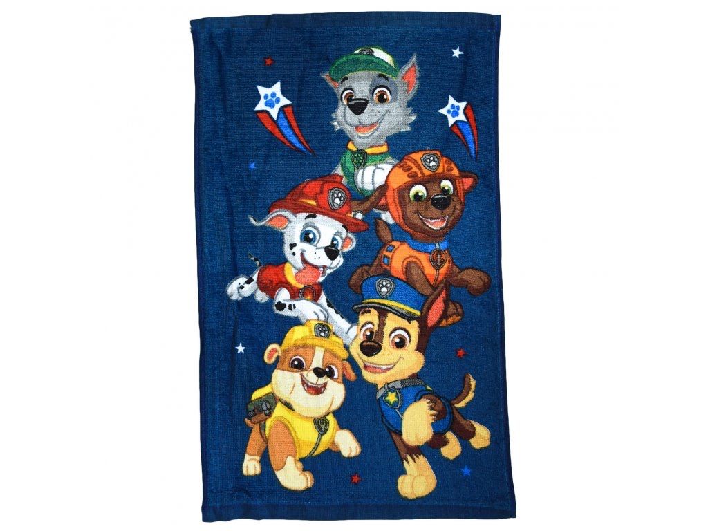 Detský uterák PAW PATROL tmavo modrý 30X50cm Setino