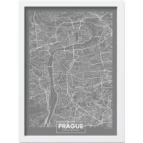 Plagát v ráme 40x55 cm Prague – Wallity