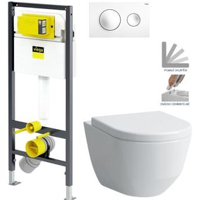 VIEGA Presvista modul DRY pre WC vrátane tlačidla Style 20 bielej + WC LAUFEN PRO + SEDADLO V771973 STYLE20BI LP3