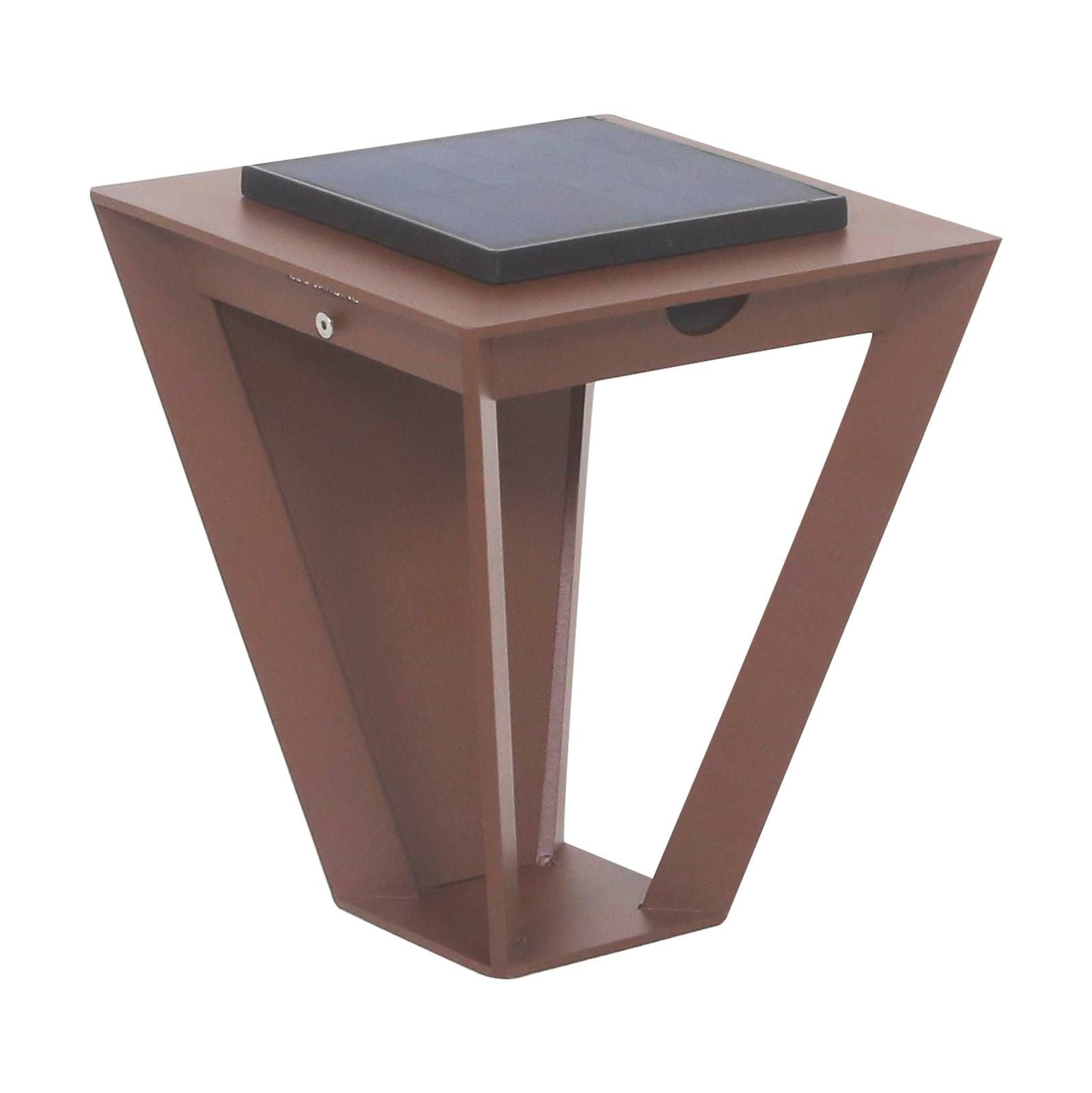 Les Jardins Solárne nástenné LED Metro so snímačom, corten, hliník, 3W, L: 19 cm, K: 20cm