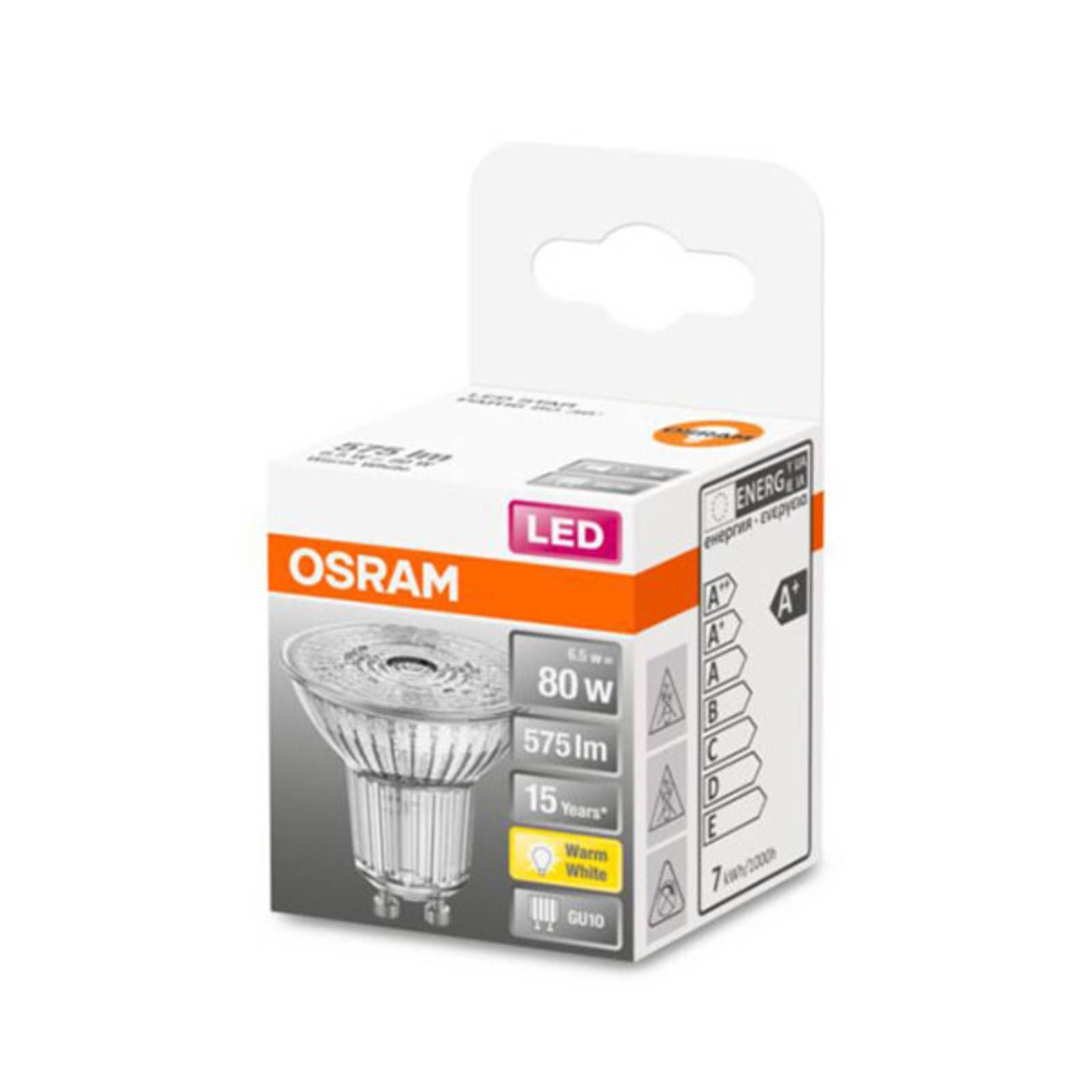 OSRAM LED reflektor Star GU10 6, 9W teplá 36°, GU10, 6.9W, Energialuokka: E, P: 5.4 cm