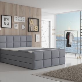 Manželská posteľ Boxspring 160 cm Arvada (s matracmi a úl. priestorom)