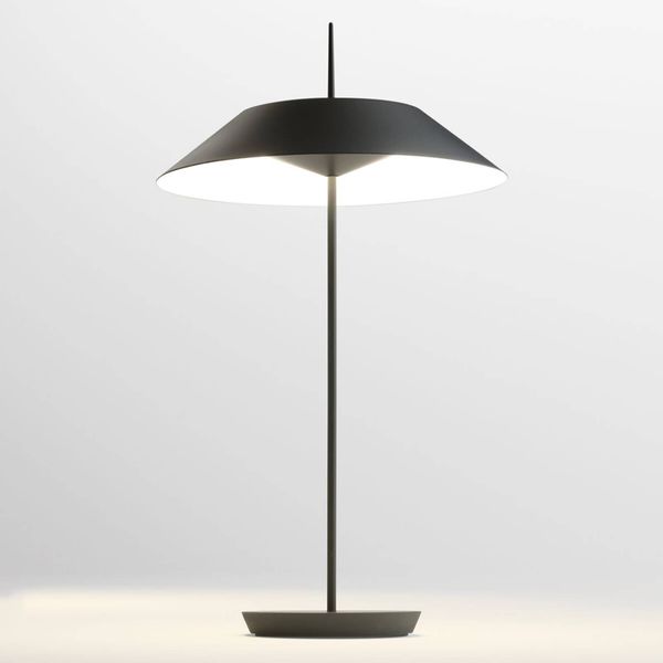 Vibia Mayfair stolná LED lampa, grafitovo-sivá, Chodba, oceľ, zamak, polykarbonát, metakrylát, 19.2W, Energialuokka: D, K: 52cm