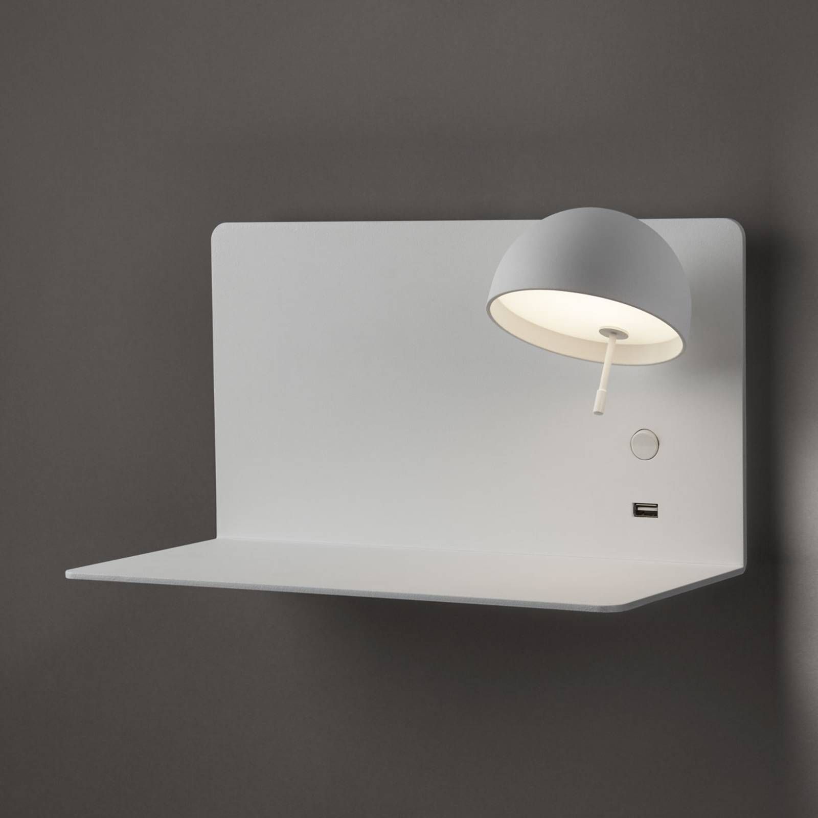 Bover Beddy A/03 nástenné LED biela bodové vpravo, Spálňa, hliník, železo, 4.2W, L: 32 cm, K: 19cm