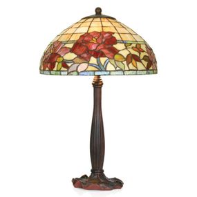 Artistar Ručne vyrobená stolná lampa Esmee v štýle Tiffany, Obývacia izba / jedáleň, kov, sklo, E27, 60W, K: 64cm