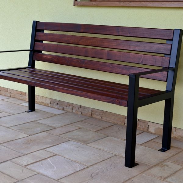 NaK Parková lavička LUX s opierkami 150 cm