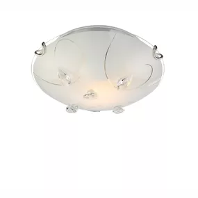 Stropné/nástenné svietidlo LED Alivia 40414-1 (s kryštálmi) (nikel + opál)