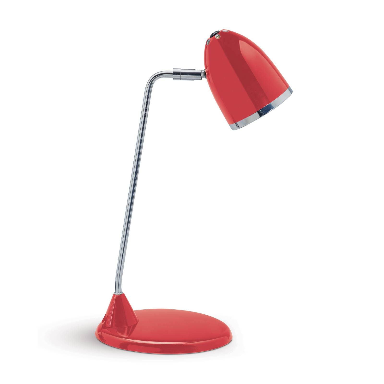 Maul Veselá lampa na písací stôl Starlet – červená, Pracovňa / Kancelária, kov, E27, 8W, Energialuokka: G, K: 37cm