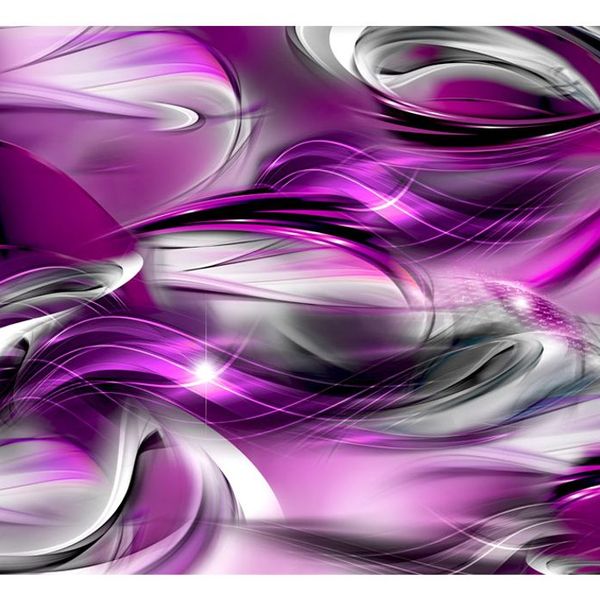 Samolepiaca tapeta abstraktné fialové vlny - Purple sea - 441x315