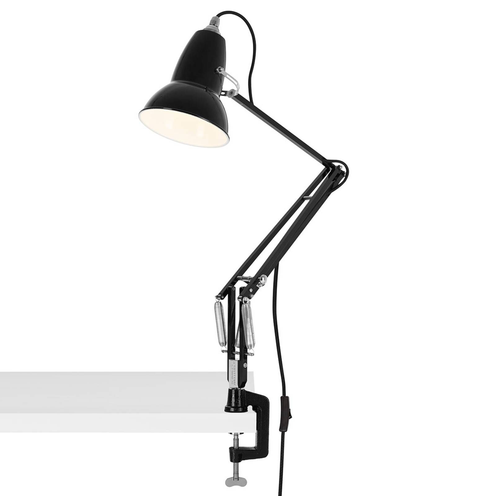 Anglepoise Original 1227 upínacia lampa čierna, Pracovňa / Kancelária, hliník, oceľ, E14, 3W, K: 50cm