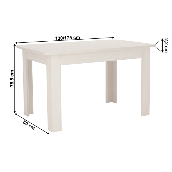Jedálensky rozkladací stôl, 130-175x80 cm, TIFFY-OTILIA 15