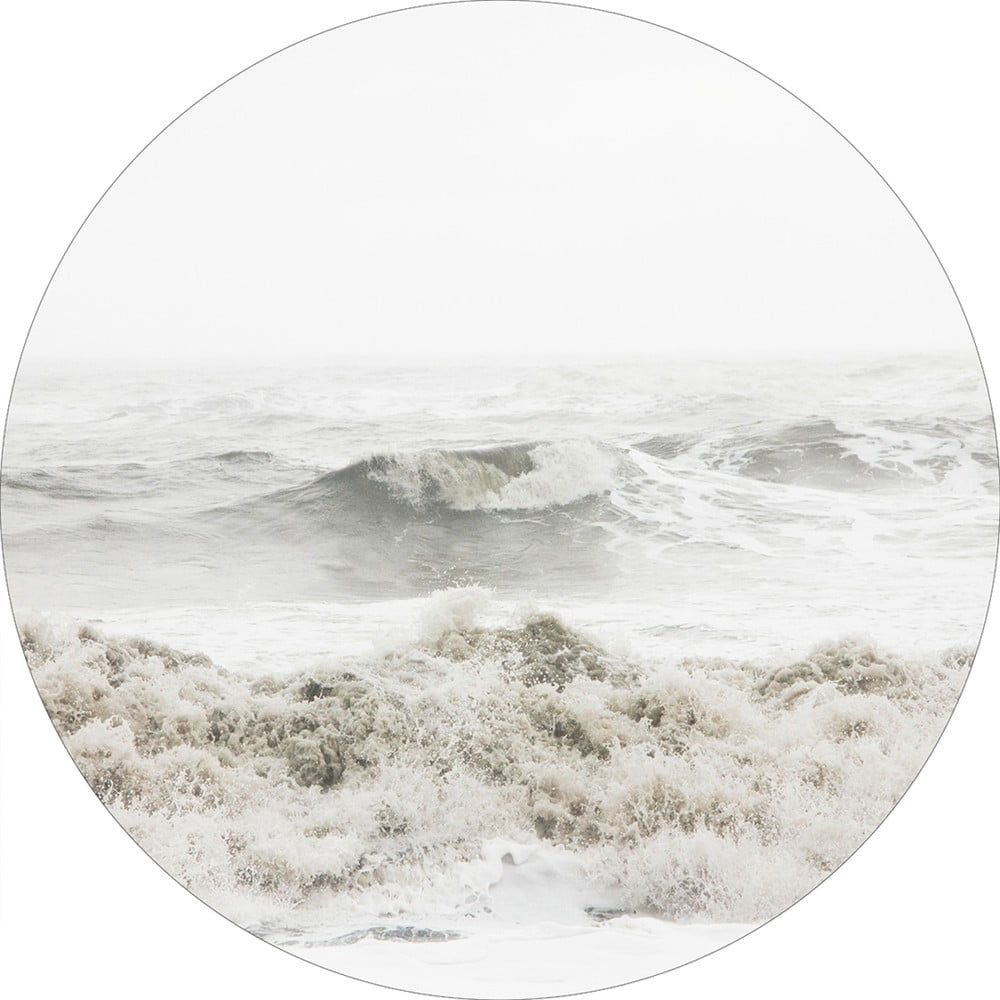Obraz ø 70 cm Breaking Waves – Malerifabrikken