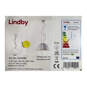 Lindby - LED RGB Stmievateľný luster na lanku CAROLLE LED/10W/230V