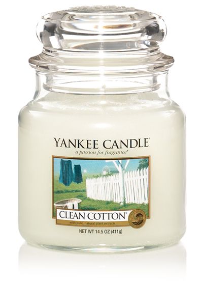 YANKEE CANDLE 1010729E SVIECKA CLEAN COTTON/STREDNA