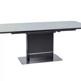 TRITON jedálenský stôl, čierna/mramor