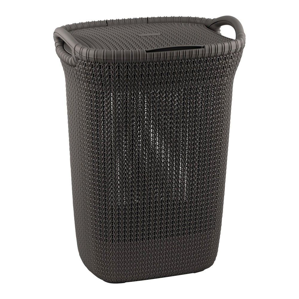 Tmavosivý kôš na bielizeň Curver Knit Hamper, 57 l