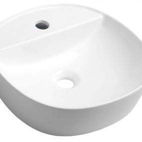 SAPHO - LUGANO keramické umývadlo Ø 40 cm, na dosku, biela AR491