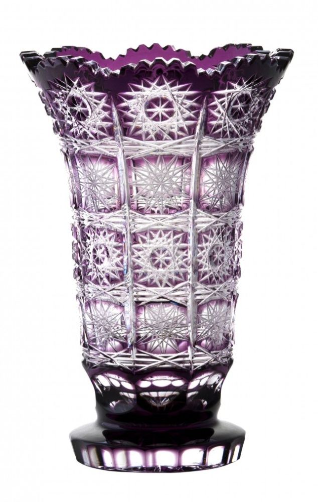 Krištáľová váza Paula III, farba fialová, výška 205 mm
