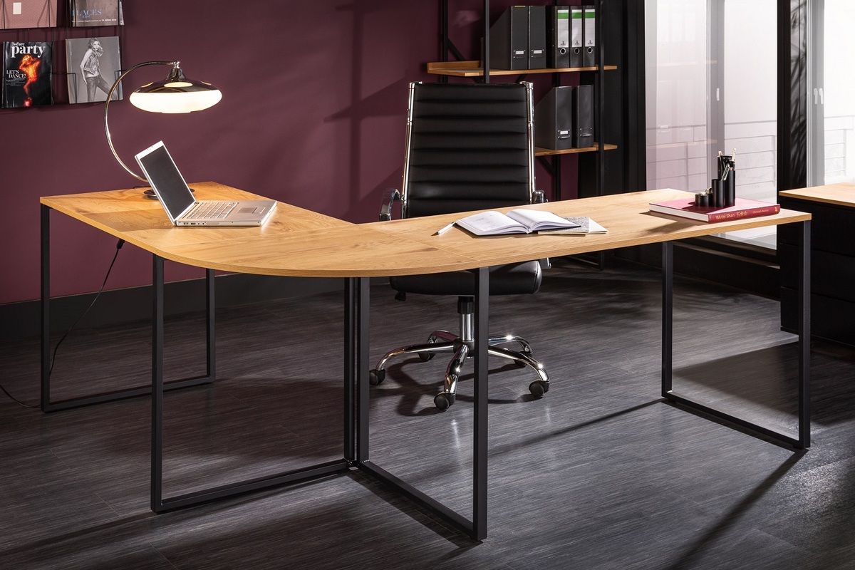 LuxD Dizajnový rohový písací stôl Boss 180 cm dub