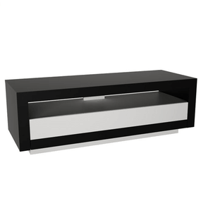 TV stolík s vyklápacou zásuvkou AGNES Tempo Kondela Čierna / biela