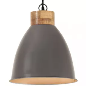 Závesná lampa sivá / mangovníkové drevo Dekorhome 35 cm