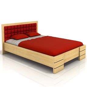 Manželská posteľ 160 cm Naturlig Storhamar High (borovica) (s roštom)
