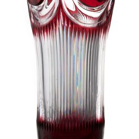 Krištáľová váza Diadem, farba rubínová, výška 310 mm