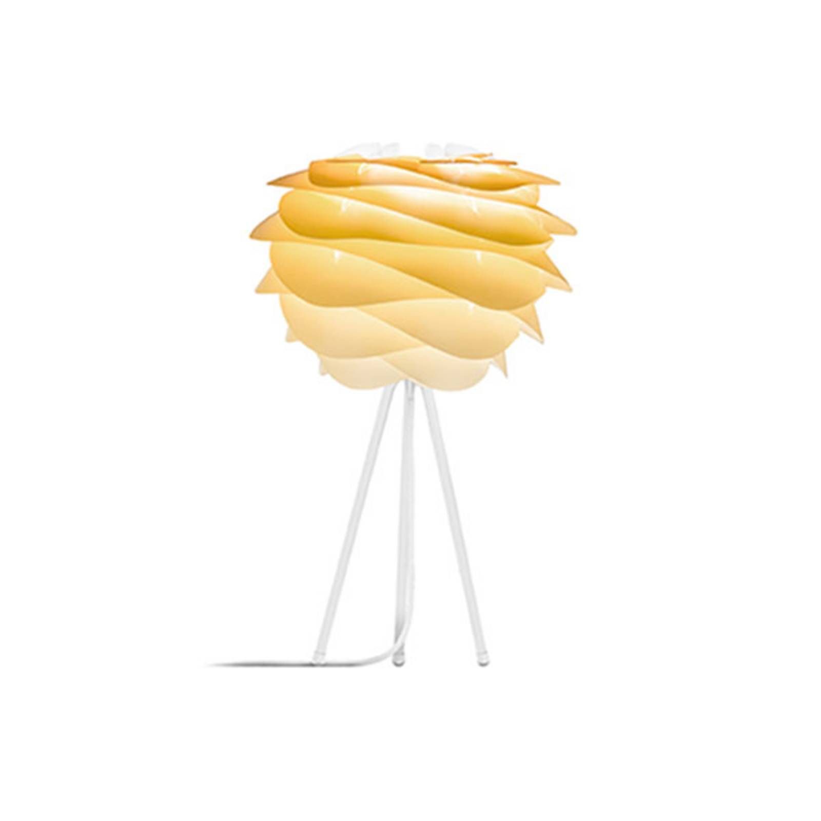 UMAGE Carmina Mini stolná lampa žltá/Tripod biely, Obývacia izba / jedáleň, plast, hliník, E27, 15W, K: 58cm