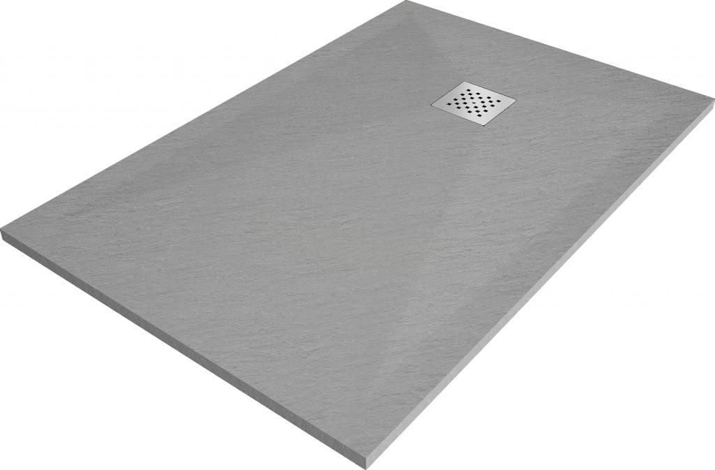 MEXEN - Stone+ sprchová vanička obdĺžniková 100x90 cm, sivý betón 44619010