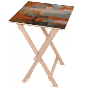 Drevený stolík Abstract Art