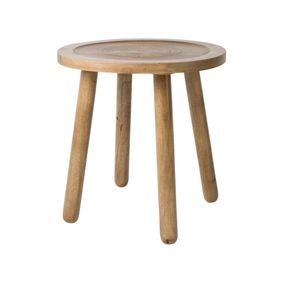 Odkladací stolík z mangového dreva Zuiver Dendron, Ø 43 cm