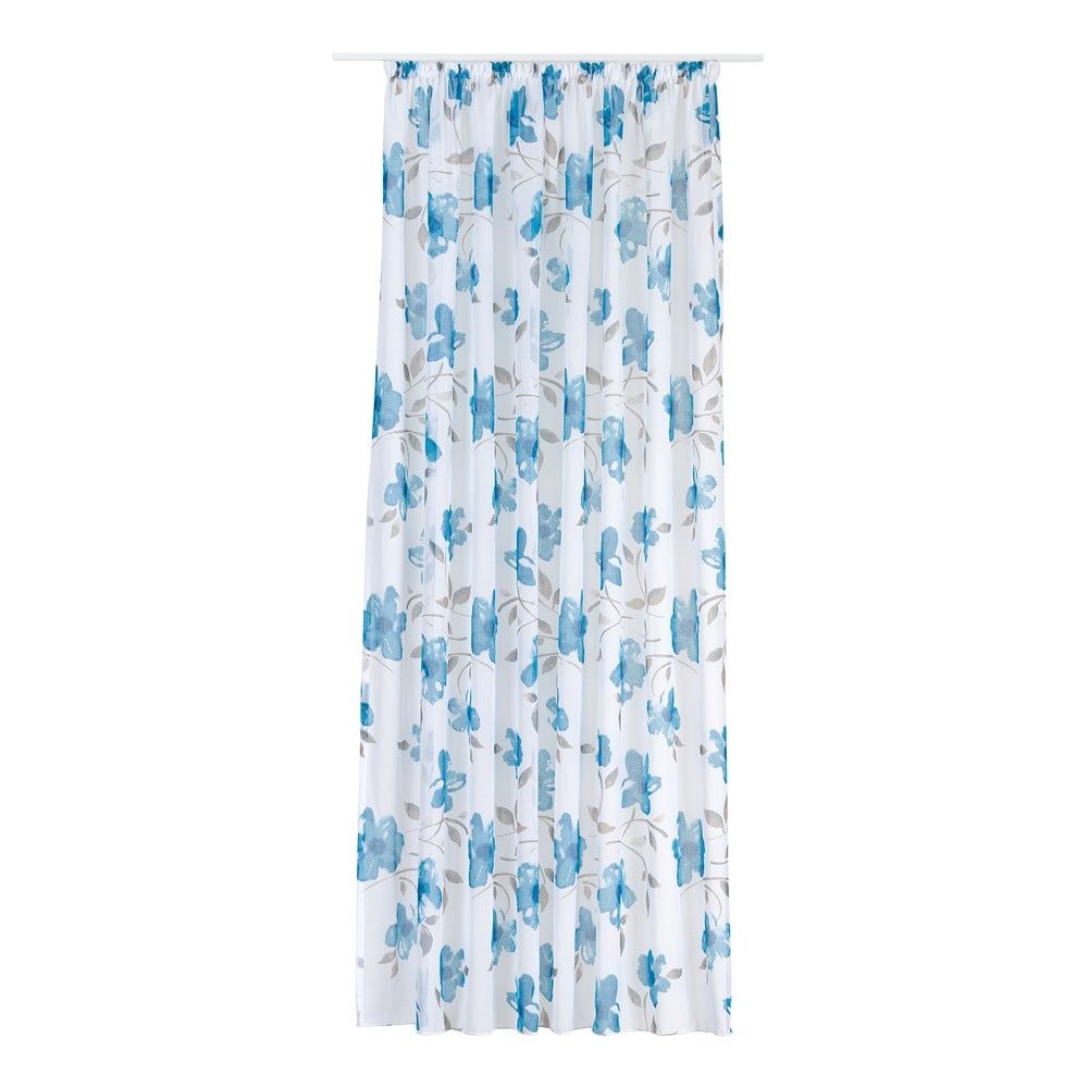 Bielo-modrá záclona 300x260 cm Mariola - Mendola Fabrics