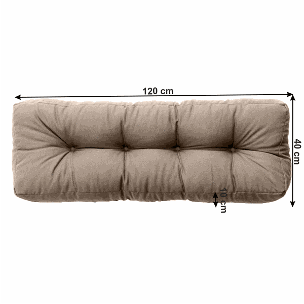 Vankúš na paletové sedenie, hnedá, ANIKA TYP 2