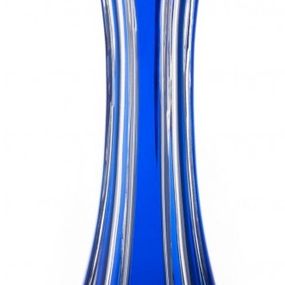 Krištáľová váza Lotos I, farba modrá, výška 255 mm