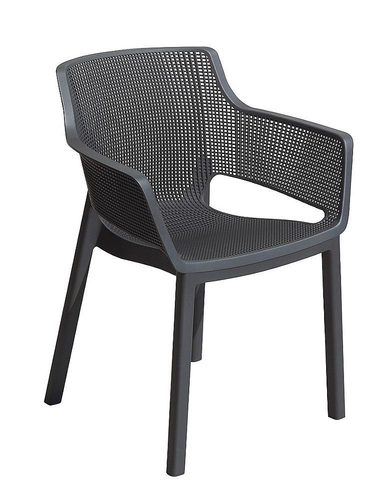 DEOKORK Záhradná plastová stolička MENORCA (antracit)