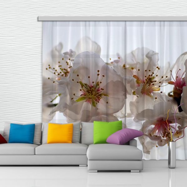 FCS XXL 7409 AG Design textilný foto záves delený obrazový Flowers - Kvety FCSXXL 7409, veľkosť 280 x 245 cm