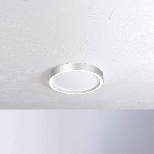 BOPP Bopp Aura stropné LED svietidlo Ø40cm biele/hliník, Obývacia izba / jedáleň, hliník, 20.5W, K: 4cm