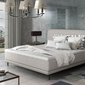 ArtElta Manželská posteľ ASTERIA | 140 x 200 cm Farba: Béžová / Orinoco 21