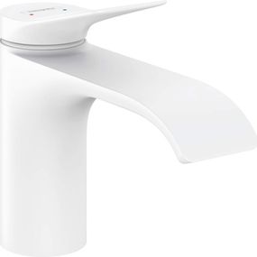 Hansgrohe Vivenis - Umývadlová batéria 80, s výpustom, EcoSmart, matná biela 75010700