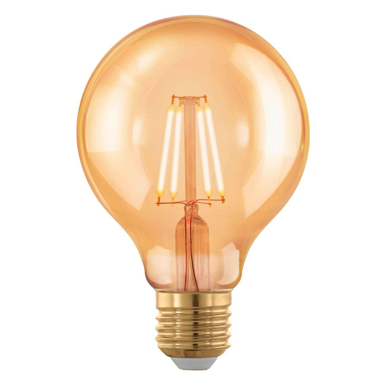 EGLO 110063 LED celosklenená žiarovka E27 Vintage filament G80 Globe 4W/28W 300lm 1700K GOLD DIM stmievateľná