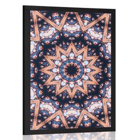 Plagát Mandala so zaujímavými prvkami v pozadí - 40x60 black