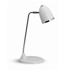 Maul Veselá lampa na písací stôl Starlet – biela, Pracovňa / Kancelária, kov, E27, 8W, Energialuokka: G, K: 37cm