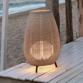 Bover Amphora 01 – terasové svetlo, light beige, hliník, ušľachtilá oceľ, polyetylén, umelé vlákno, E27, 22W, K: 77.5cm