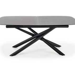 Halmar CAPELLO rozkladací stôl doska - tmavo šedá, nohy - čierna