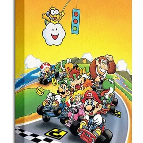 Super Mario Kart (Retro) - Obraz na płótnie WDC92451